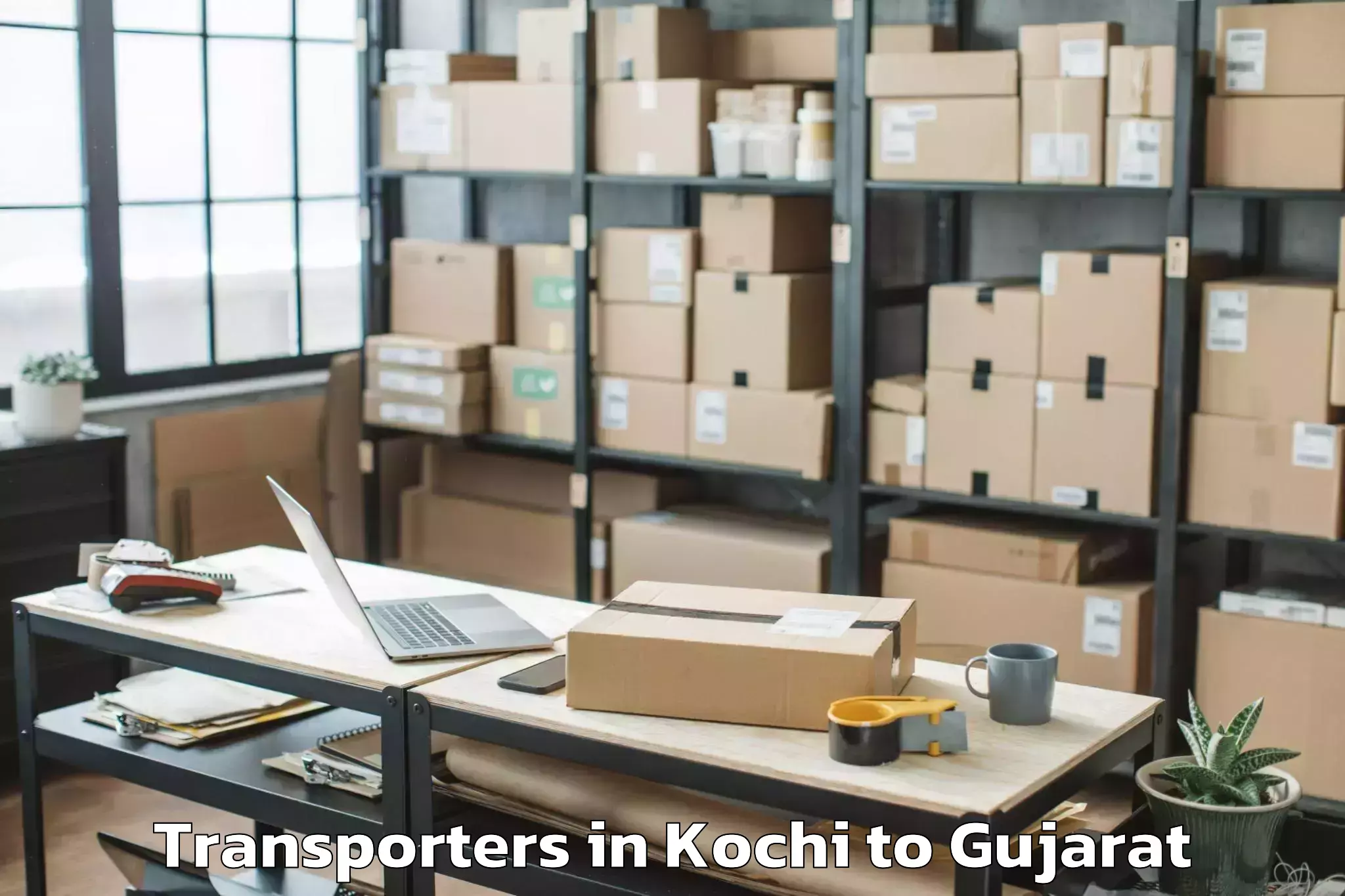 Top Kochi to Chotila Transporters Available